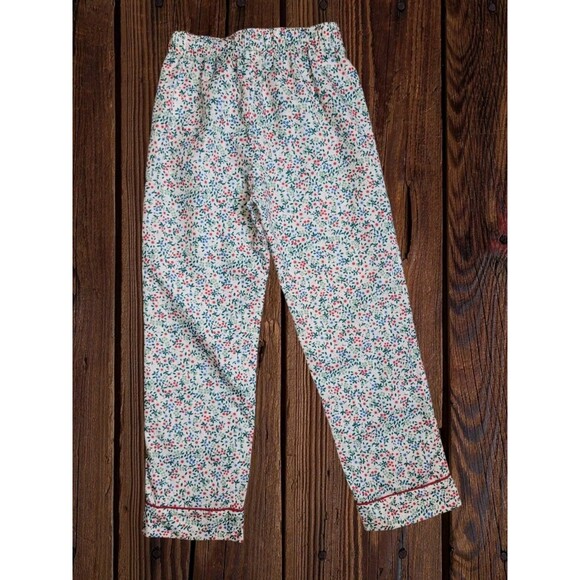 Crewcuts Youth Girls Pajama Set MED 8/9 Button Up Set Holiday Floral Christmas - Picture 5 of 6